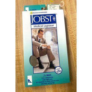 Jobst Mens Firm Compression Knee High Socks Khaki Small Style Knee CT For Varico